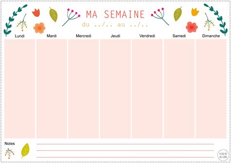 Agenda de la semaine 